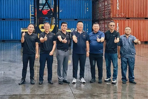 大连堆场客户为何青睐？强动力低能耗 - 海斯特空箱堆高机成功交付！